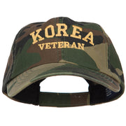 Korea Veteran Letters Embroidered Enzyme Camo Cap