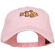 Clownfish Embroidered Washed Cotton Cap