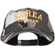 Korea Veteran Letters Embroidered Enzyme Camo Cap