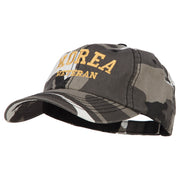 Korea Veteran Letters Embroidered Enzyme Camo Cap