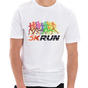 5K Running Graphic Design Unisex Ring Spun Combed Cotton Short Sleeve Deluxe Jersey T-Shirt