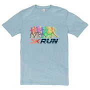 5K Running Graphic Design Unisex Ring Spun Combed Cotton Short Sleeve Deluxe Jersey T-Shirt