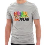 5K Running Graphic Design Unisex Ring Spun Combed Cotton Short Sleeve Deluxe Jersey T-Shirt