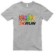 5K Running Graphic Design Unisex Ring Spun Combed Cotton Short Sleeve Deluxe Jersey T-Shirt