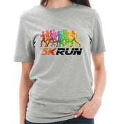 5K Running Graphic Design Unisex Ring Spun Combed Cotton Short Sleeve Deluxe Jersey T-Shirt