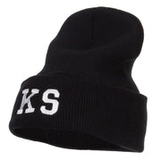 KS Kansas State Embroidered Long Beanie