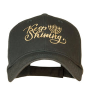 Keep Shining Embroidered Solid Cotton Twill Low Profile Cap