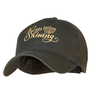 Keep Shining Embroidered Solid Cotton Twill Low Profile Cap