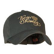 Keep Shining Embroidered Solid Cotton Twill Low Profile Cap