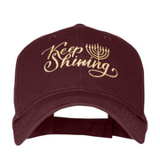 Keep Shining Embroidered Solid Cotton Twill Low Profile Cap