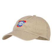 Arkansas State Map Flag Embroidered Low Profile Cotton Cap