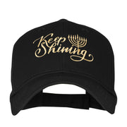 Keep Shining Embroidered Solid Cotton Twill Low Profile Cap