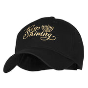 Keep Shining Embroidered Solid Cotton Twill Low Profile Cap