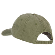 Oak Tree Embroidered Washed Buckle Cap