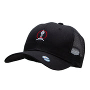 Seoul Tower Embroidered High Profile Mesh Cap