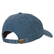 Oak Tree Embroidered Washed Buckle Cap