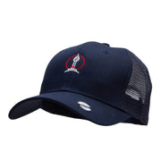 Seoul Tower Embroidered High Profile Mesh Cap