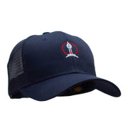 Seoul Tower Embroidered High Profile Mesh Cap