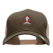 Seoul Tower Embroidered High Profile Mesh Cap