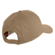 Veteran US Marine Corps Embroidered Solid Cotton Twill Low Profile Cap - Khaki OSFM
