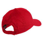 Veteran US Marine Corps Embroidered Solid Cotton Twill Low Profile Cap - Red OSFM