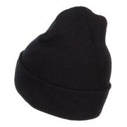 Mini Skull Embroidered Long Beanie