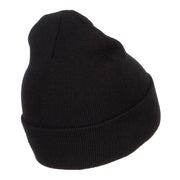 Mini Skull Embroidered Long Beanie