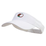 Breads Embroidered Brushed Bull Denim Sun Visor - White OSFM