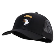Licensed 101st Airborne Division Embroidered Solid Cotton Twill Mesh Prostyle Cap - Black OSFM