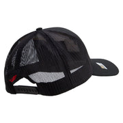 Licensed 101st Airborne Division Embroidered Solid Cotton Twill Mesh Prostyle Cap - Black OSFM