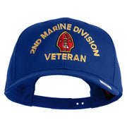 2nd Marine Division Veteren Embroidered Solid Cotton Twill Pro Style Cap - Royal OSFM
