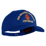 2nd Marine Division Veteren Embroidered Solid Cotton Twill Pro Style Cap - Royal OSFM