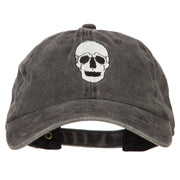 Halloween Skeleton Skull Embroidered Washed Cotton Twill Cap