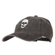 Halloween Skeleton Skull Embroidered Washed Cotton Twill Cap