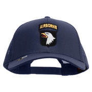 Licensed 101st Airborne Division Embroidered Solid Cotton Twill Mesh Prostyle Cap - Navy OSFM