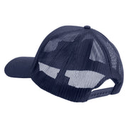 Licensed 101st Airborne Division Embroidered Solid Cotton Twill Mesh Prostyle Cap - Navy OSFM