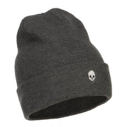 Mini Skull Embroidered Long Beanie