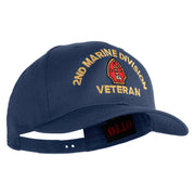2nd Marine Division Veteren Embroidered Solid Cotton Twill Pro Style Cap - Navy OSFM