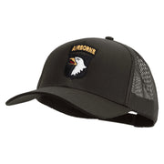 Licensed 101st Airborne Division Embroidered Solid Cotton Twill Mesh Prostyle Cap - Charcoal OSFM