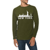 Statue of Liberty Skyline Graphic Long Sleeve Crewneck Tee