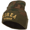 Korea Veteran Letters Embroidered Camo Long Beanie