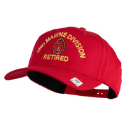 2nd Marine Division Retired Embroidered Solid Cotton Twill Pro Style Cap - Red OSFM