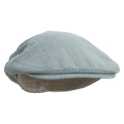 Vegan Embroidered Men's Linen Ivy Cap - Slate S-M