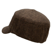 Skull Candle Wool Fashion Fitted Engineer Cap - Brown OSFM