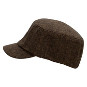 Skull Candle Wool Fashion Fitted Engineer Cap - Brown OSFM