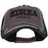 3D Korea Veteran Embroidered Vintage Frayed Cap