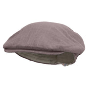 Vegan Embroidered Men's Linen Ivy Cap - Charcoal S-M