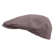 Vegan Embroidered Men's Linen Ivy Cap - Charcoal S-M