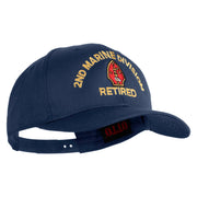 2nd Marine Division Retired Embroidered Solid Cotton Twill Pro Style Cap - Navy OSFM