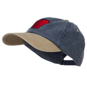 Arkansas Map Embroidered Washed Two Tone Cap